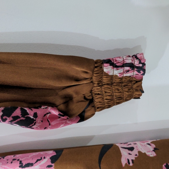 Mamalicious maternity dress size S brown and pink - Picture 4 of 4